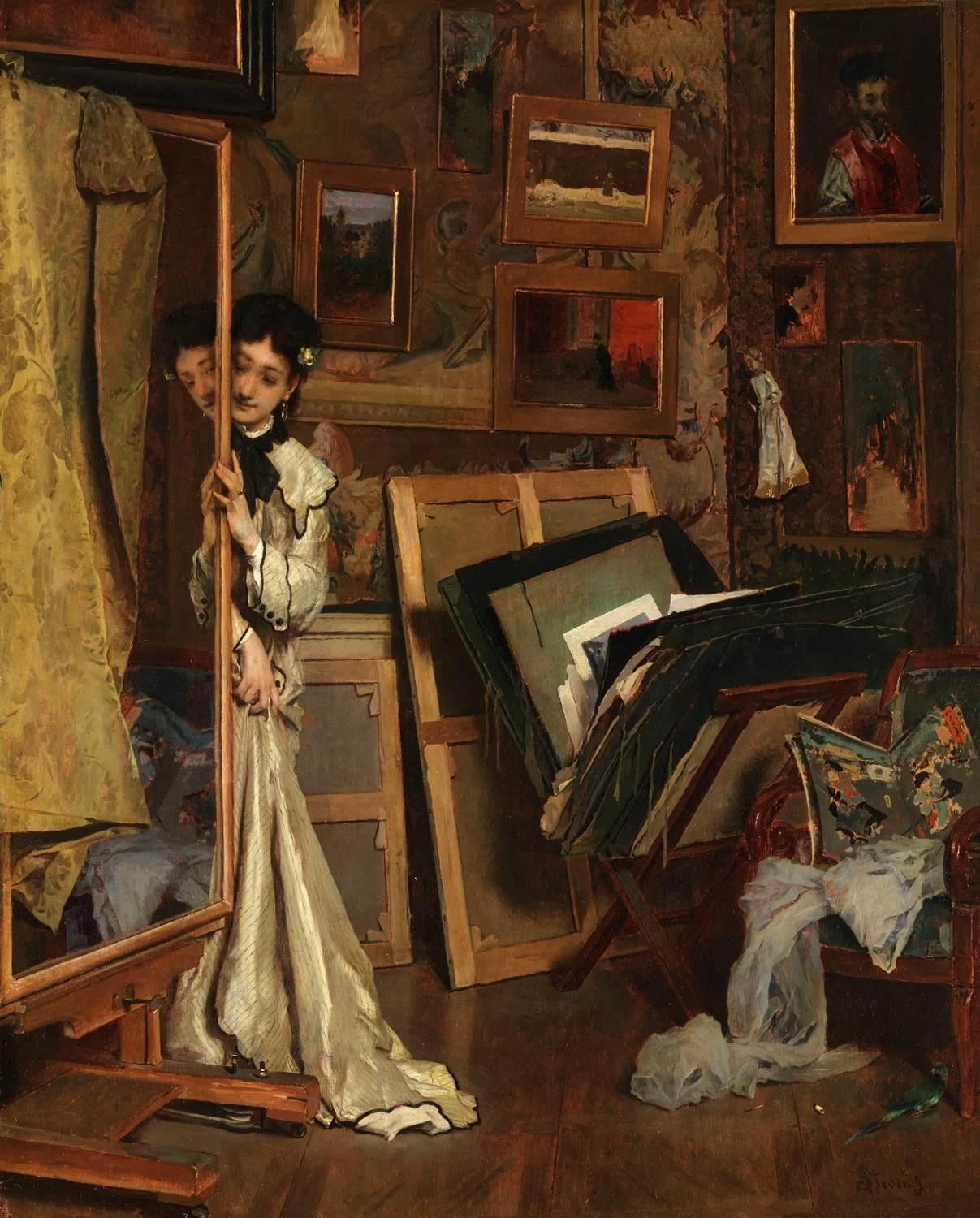 Alfred Émile Stevens - La Psiche (Il mio studio), ca. 1871, Museo d'arte dell'Università di Princeton
